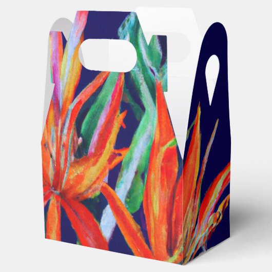 Heliconia Hemeltropische partij Bedankdoosjes (Geopend)