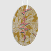 Heliconia & Lauhala, omkeerbare Māla Lani Ornament (voorkant)