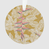 Heliconia & Lauhala, omkeerbare Māla Lani Ornament (voorkant)