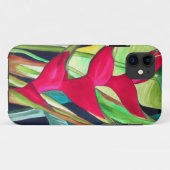 Heliconia Lobster Claw tropische waterverf Case-Mate iPhone Case (Achterkant (horizontaal))