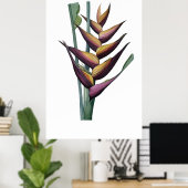 Heliconia PREMIUM KWALITEITSdruk Poster (Thuiskantoor)