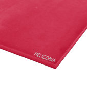 Heliconia rode kleur naam snijplank (Hoek)