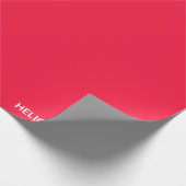 Heliconia rode kleurnaam cadeaupapier (Hoek)