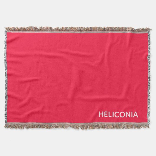Heliconia rode kleurnaam deken (Voorkant)