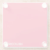 Heliconia rode kleurnaam glazen onderzetter (Achterkant)