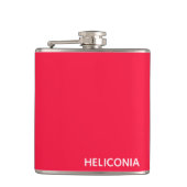 Heliconia rode kleurnaam heupfles (Voorkant)