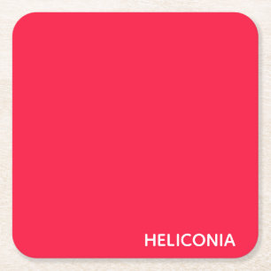 Heliconia rode kleurnaam kartonnen onderzetters