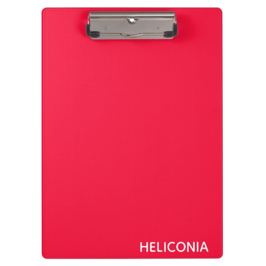 Heliconia rode kleurnaam klembord (Voorkant)