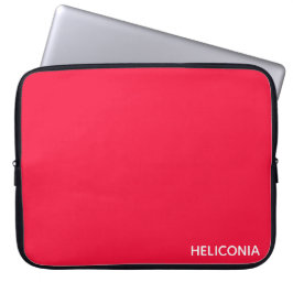 Heliconia rode kleurnaam laptop sleeve