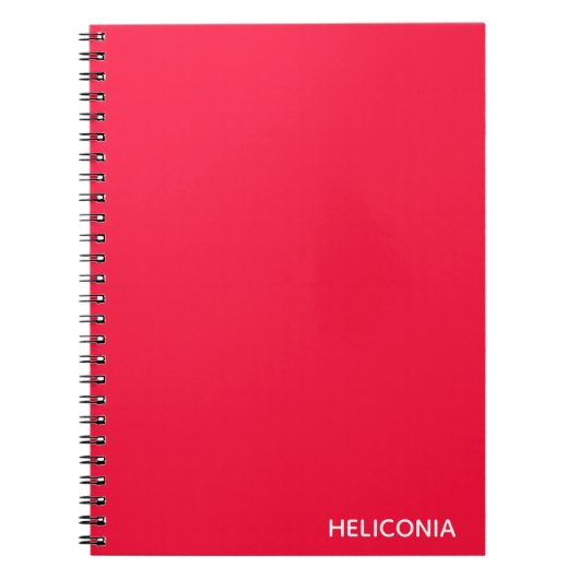Heliconia rode kleurnaam notitieboek (Voorkant)