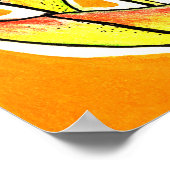 Heliconia rostrata tropische bloemen bloemgeel poster (Hoek)