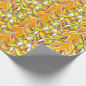 Heliconia Tropical Botanical Bold Floral Pattern Cadeaupapier (Hoek)