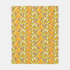 Heliconia Tropical Botanical Bold Floral Pattern Fleece Deken