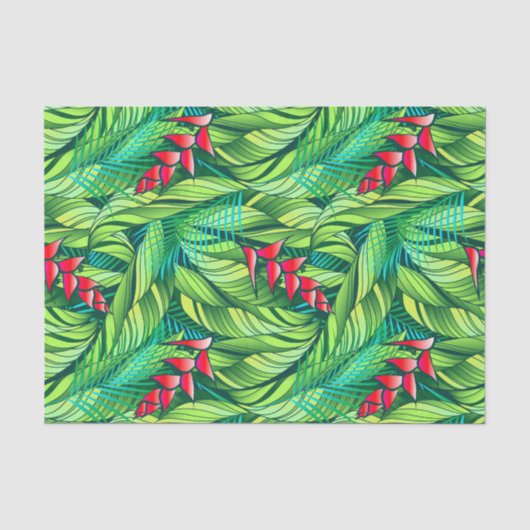Heliconia tropische floraal tissuepapier (Voorkant)