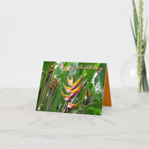 Heliconia Verjaardag Kaart