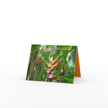Heliconia Verjaardag Kaart