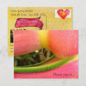 HeliconiaTropical Save the Date Wedding Cards Aankondigingskaart (Voorkant / Achterkant)