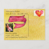 HeliconiaTropical Save the Date Wedding Cards Aankondigingskaart (Achterkant)