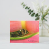 HeliconiaTropical Save the Date Wedding Cards Aankondigingskaart (Staand voorkant)