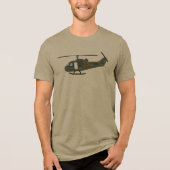 Helicopter Army UH1 HUEY Tri-Blend Shirt (Voorkant)