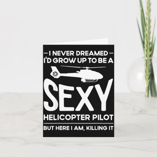 Helicopter Lot Design For Men Women Helicopter Lov Kaart (Voorkant)