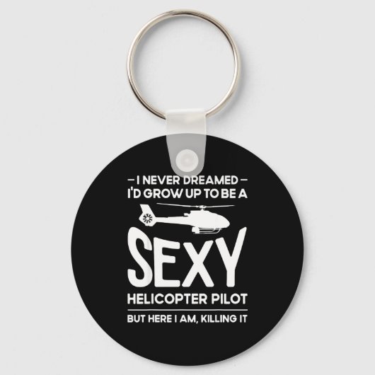 Helicopter Lot Design For Men Women Helicopter Lov Sleutelhanger (Voorkant)