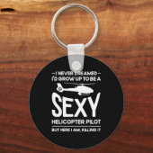 Helicopter Lot Design For Men Women Helicopter Lov Sleutelhanger (Voorkant)