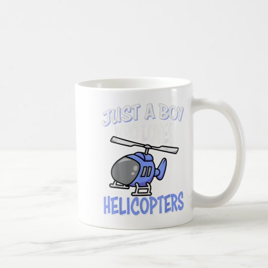 Helicopter Lovers Kids Boys Just A Boy Who Loves H Koffiemok (Rechts)