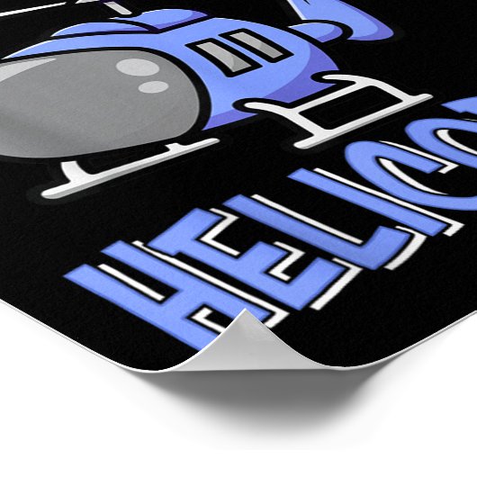 Helicopter Lovers Kids Boys Just A Boy Who Loves H Poster (Hoek)