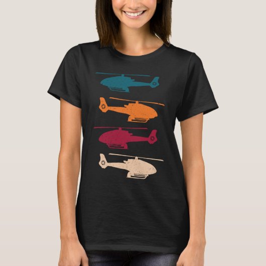 Helicopter Pilot Flying Helicopters Aviation H 120 T-shirt (Voorkant)