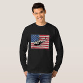 Helicopter pilot for men gift american flag patrio t-shirt (Voorkant volledig)