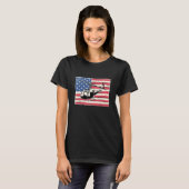 Helicopter pilot for men gift american flag patrio t-shirt (Voorkant volledig)