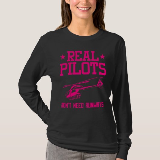 Helicopter Pilot  For Men Women Cool Pilot Aviator T-shirt (Voorkant)