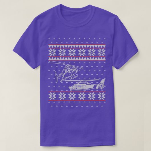 Helicopter pilot Ugly Christmas Sweater  T-shirt (Design voorkant)