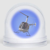 Helicopter Snow Globe Personalized Chopper Gifts Sneeuwbol (Voorkant)