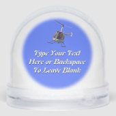 Helicopter Snow Globe Personalized Chopper Gifts Sneeuwbol (Achterkant)
