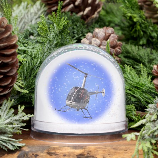 Helicopter Snow Globe Personalized Chopper Gifts Sneeuwbol (Winter)