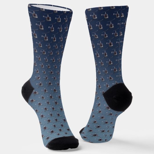 Helicopter Socks Flying Helicopter Socks Customize Sokken (Gebogen)
