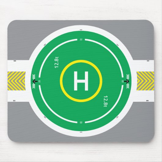 HeliDECK groene Muismat (Voorkant)