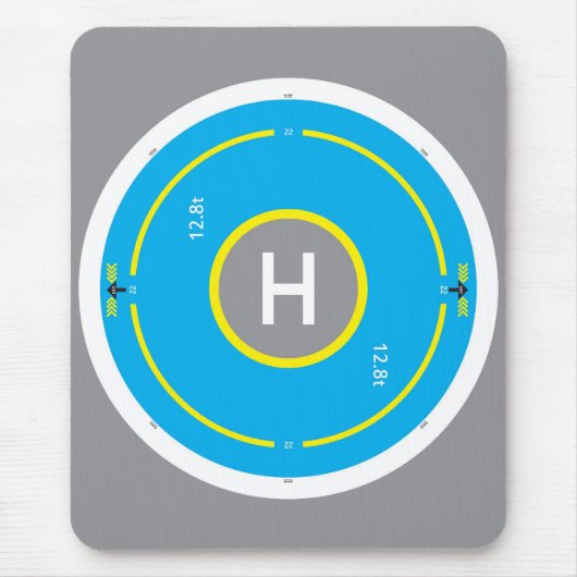 HeliDECK Muismat blauw (Voorkant)