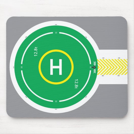 HeliDECK Muismat Groen één weg (Voorkant)