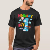 Helikopter 1ste vliegenvliegtuig van Birthday Boy  T-shirt (Voorkant)