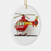Helikopter Ambulance Air Ambulance Ornamance Keramisch Ornament (Rechts)