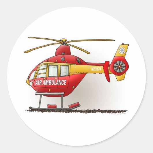Helikopter Ambulance Sticker (Voorkant)