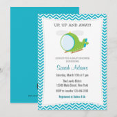 Helikopter Baby shower uitnodiging (Voorkant / Achterkant)