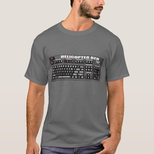 Helikopter Ben's toetsenbord T-shirt (Voorkant)
