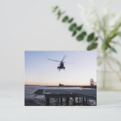 Helikopter bij Paulus Hook Heliport, Jersey City Briefkaart (Staand voorkant)