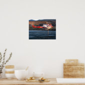 Helikopter brandbestrijding San Diego Poster (Keuken)