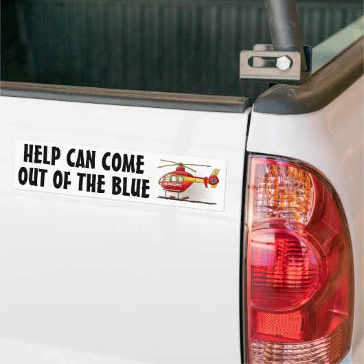 Helikopter Bumpersticker voor ontluchting HCOB (Op Truck)