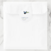 Helikopter - Cadeauetiket Ronde Sticker (Tas)